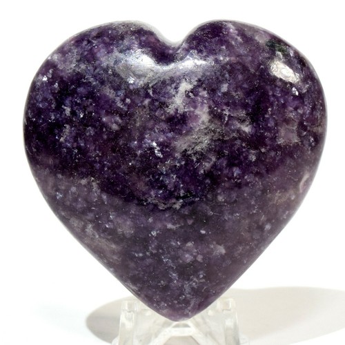 60mm violet lepidolite cœur - lepidolite,
