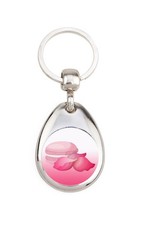 Macaron Rose - Porte clé en