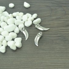 pendentif tribal dent de loup (1 unité) collier avec option chaine