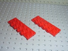 2 x LEGO Red Plate with 4