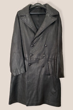 Manteau / Trench Coat Cuir d'Agneau Noir Homme T: 40