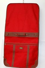 GYL Valise Bagage Porte Habits Toile Imperméable Rouge TBE