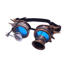 Femmes Hommes Lentilles de Couleur Steampunk Lunettes Oculaire Loupe Gothique