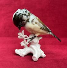 KARL ENS 16 VOGEL MEISE MEISEN TITMOUSE BIRD OISEAU MESANGE PORCELAINE BLEU