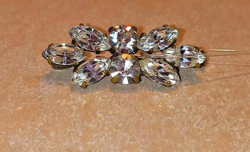 Broche ancienne cristaux de - ancienne,