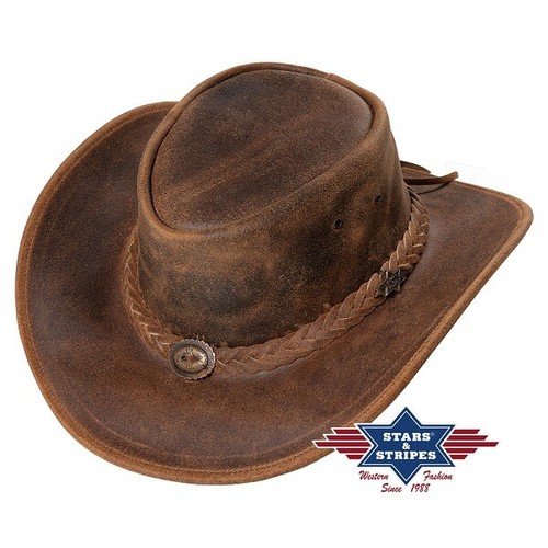 Chapeau western cuir stars - western, en