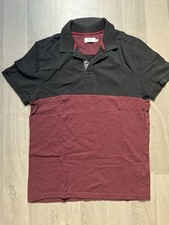 Polo Jules noir et bordeaux. Taille M