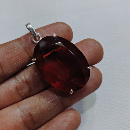 Pendentif grenat rouge - , pierre