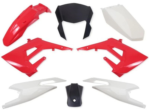 Kit carénages rouge - carénages, blanc