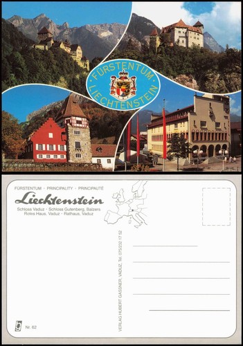 Postcard vaduz castle - castle,
