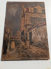 Lithographie de Maurice Utrillo Scène de Rue