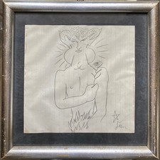 Cocteau? Dessin signé Jean et étoile satyre
