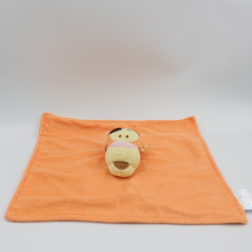 Doudou plat éponge orange