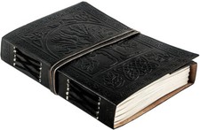 Couverture en cuir noir arbre