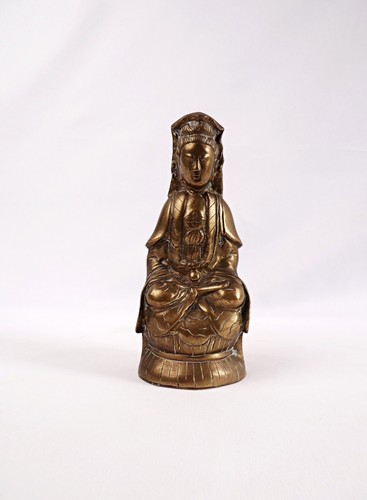 Statue guanyin bronze doré - statue,