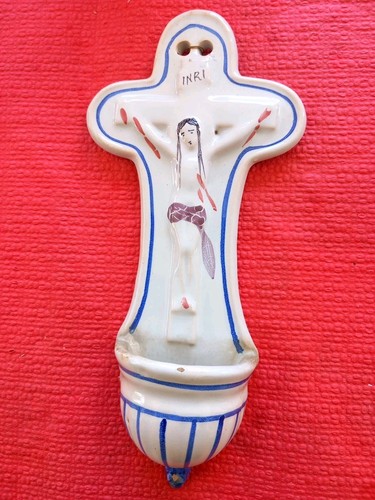 Ancien beau bénitier en - ancien, et