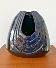 Élégant vase Art Déco bleu