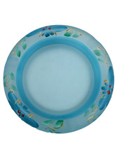 Cendrier en verre coloré peint à la main objet décoratif artisanal cm 12