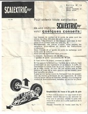 ANCIENNE NOTICE SCALEXTRIC