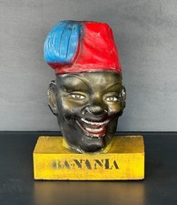 BANANIA: Ancien buste publicitaire signé Foré 1965