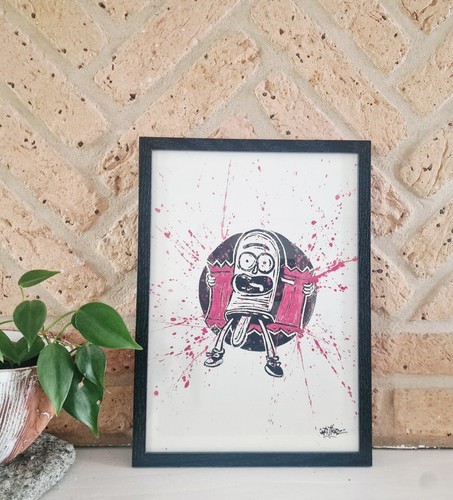 Linogravure red ice breaker - red,