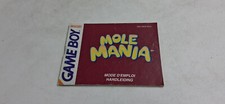 Notice du Jeu Nintendo Game Boy Gameboy Mole Mania