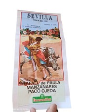 Cartel Toros Sevilla 1988 Ganaderia Manuel Gonzalez Rafael De Paula - Rare souve