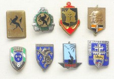 Lot Insignes 5ème DB GT 385 CEF Indo 8ème 18ème RD 46ème 110ème RI 404ème RAA