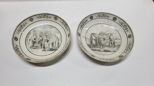 Assiettes anciennes creil - assiettes,