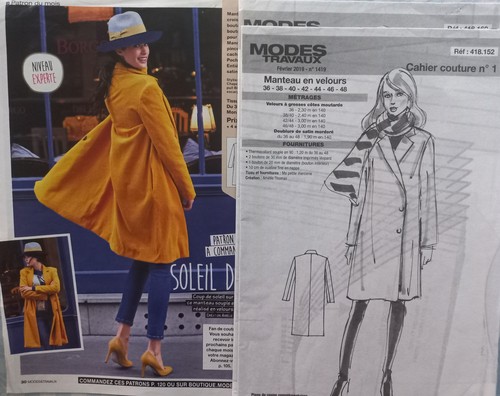 Patron modes travaux - &, manteau