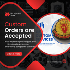 Badge de broderie personnalisé premium | Patch logo fait main | Commandes gro...