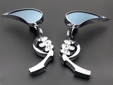 Skull Teardrop Rétroviseur Pour Harley Honda Kawasaki Suzuki Yamaha Custom
