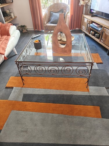 Table basse verre - basse, en
