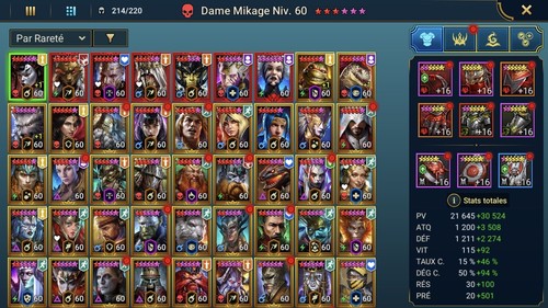 Compte raid shadow - shadow, legends