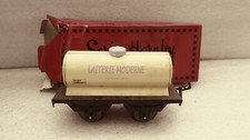 HACHETTE HORNBY ECHELLE O 1/43 WAGON CITERNE LAIT LAITERIE MODERNE NEUF + NOITE