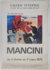 [AFFICHE D'ART] MANCINI : Fleurs rouges et sa chaise #Vendôme#Paris, 1975