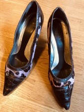 Escarpins Guess T39 Cuir Léopard Rose