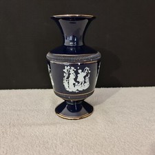 Vase ancien en céramique italienne à décor de scènes galante - XXe