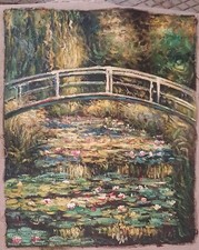 Cadre Peint À La Main Huile Toile Fausse D'Auteur C.MONET Peinture 50X60CM Toile