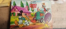 Jumbo Puzzle Vintage Ancien Mickey voiture garage Disney Complet 150 pièces