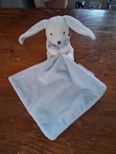 Doudou Lapin Blanc Bleu Noeud Papillon avec carré  Doudou Et Compagnie , TBE