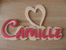 plaque de porte :prénom "CAMILLE"