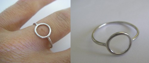 Bague cercle anneau argent - bague,