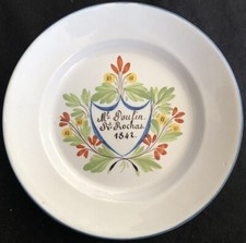 FAÏENCE POPULAIRE ASSIETTE