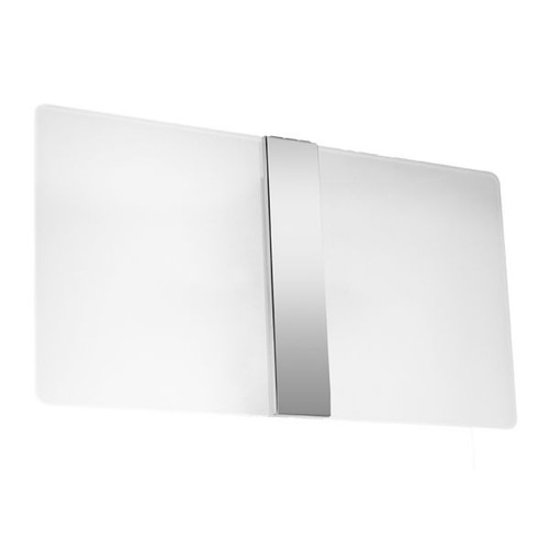 Applique verre blanc chromé - applique, blanc/chromé