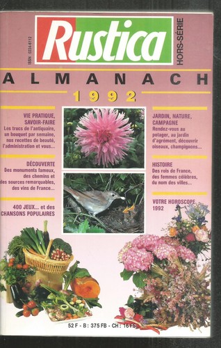 Almanach rustica 1992 rd6 - ,