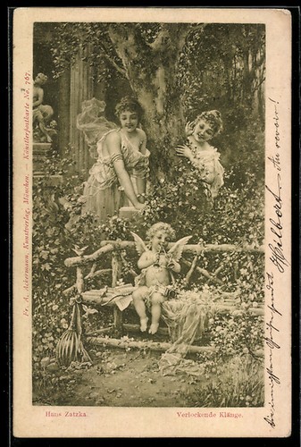 Carte postale artiste - carte, hans