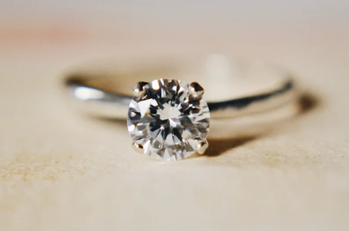 Bague solitaire diamant ronde