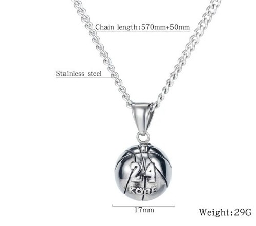 Chaîne collier basket bijou