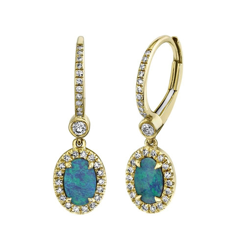 Opale diamant boucles - opale,